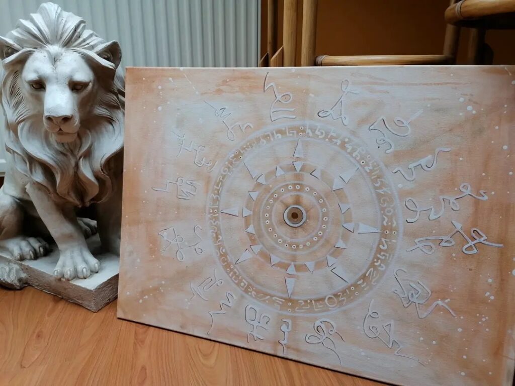 Transformační obraz Lions Gate se světelnými kódy